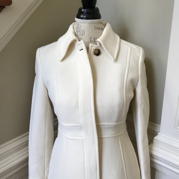 NWT JCREW Classic Lady Day Coat Womens 2 Cream Italian Cloth Wool BM964 Jacket - Picture 6 of 12